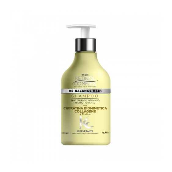 Retinol Complex Shampoo Con Cheratina Biomimetica Ristrutturante 500 Ml