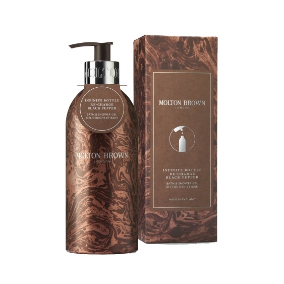 Molton Brown Re-Charge Black Pepper Infinite Bottle Bagnoschiuma 400 Ml