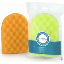 Oceania Guanto Colorato Per Massaggio In Spugna Doppia Azione Scrub E Peeling+Relax