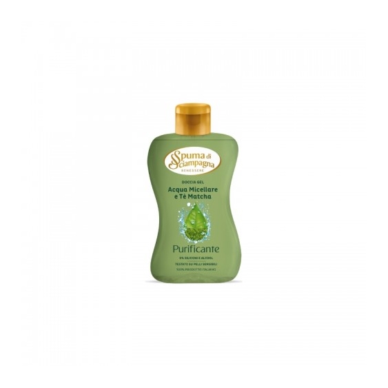 Spuma Di Sciampagna Gel Doccia All'Acqua Micellare E Tè Matcha 300 Ml