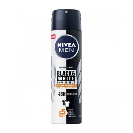Nivea Men Black & White Invisible Deodorante Anti-Traspirante Spray 150 Ml