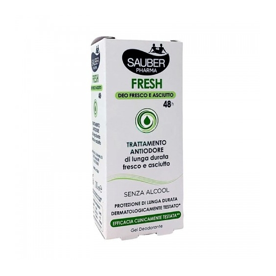 Sauber Fresh Deo Fresco E Asciutto Gel Deodorante Di Lunga Durata 30 Ml