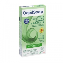 Depilsoap 20 Strisce Depilatorie Gambe E Braccia Per Pelli Normali