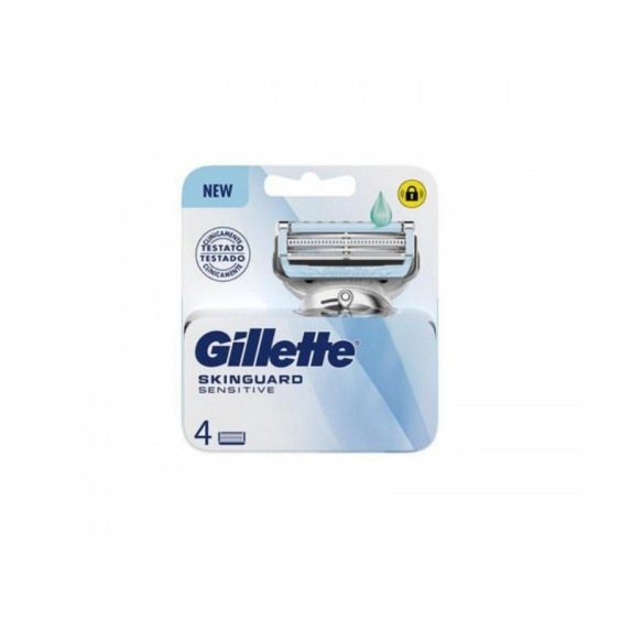 Gillette Skinguard Sensitive 4 Lamette Di Ricambio Per Rasoio