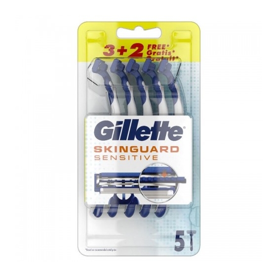 Gillette Skinguard Sensitive 5 Rasoi Usa E Getta Per Pelli Sensibili