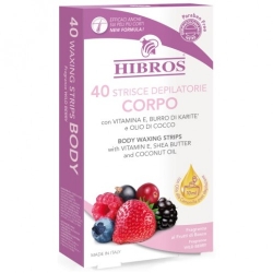 Hibros 40 Strisce Depilatorie Corpo Ai Frutti Di Bosco