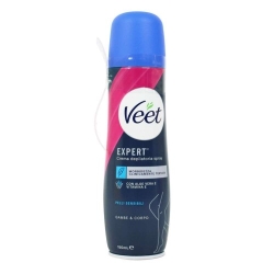 Veet Expert Crema Depilatoria Spray Per Pelli Sensibili 150 Ml