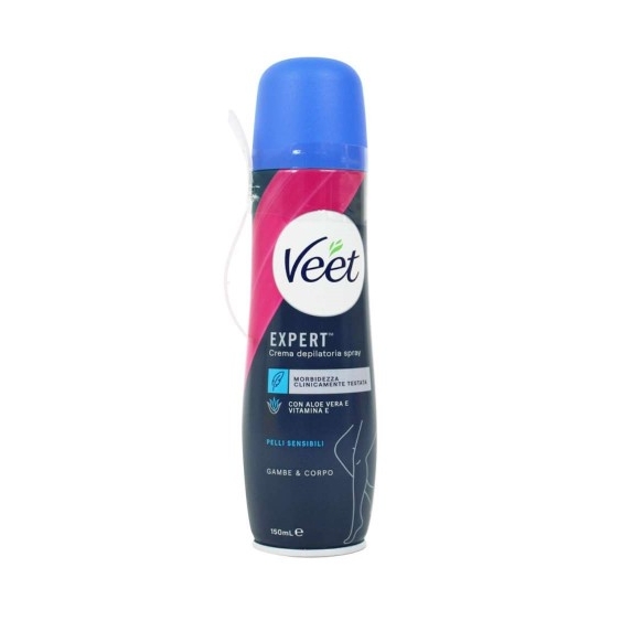 Veet Expert Crema Depilatoria Spray Per Pelli Sensibili 150 Ml