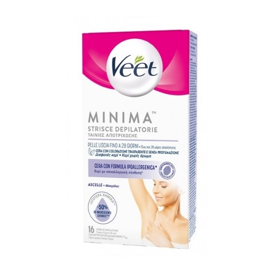 Veet Minima 16 Strisce Depilatorie Per Ascelle