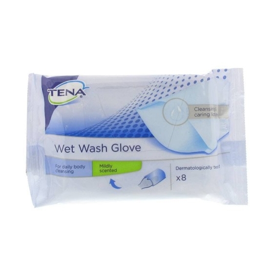 Tena Wet Wash Glove 8 Guanti Per La Detersione