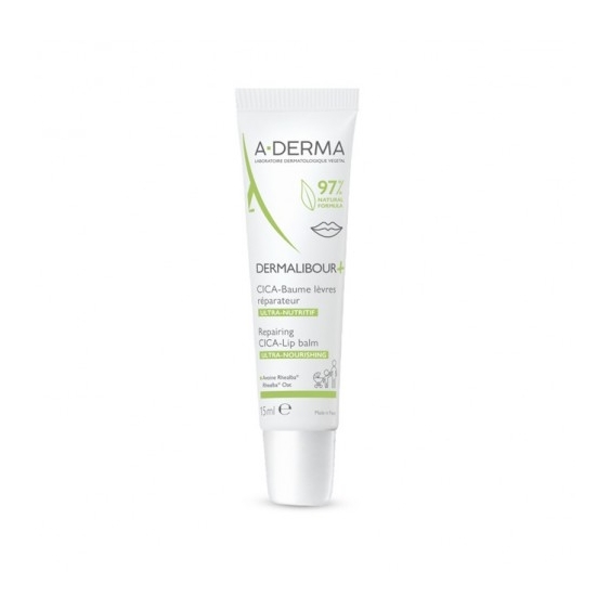 Aderma Dermalibour+ Cica Balsamo Labbra Ristrutturante 15 Ml