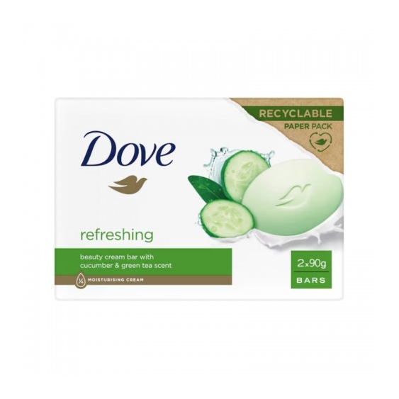 Dove Beauty Cream Bar Refreshing Sapone Solido 2 X 90 G