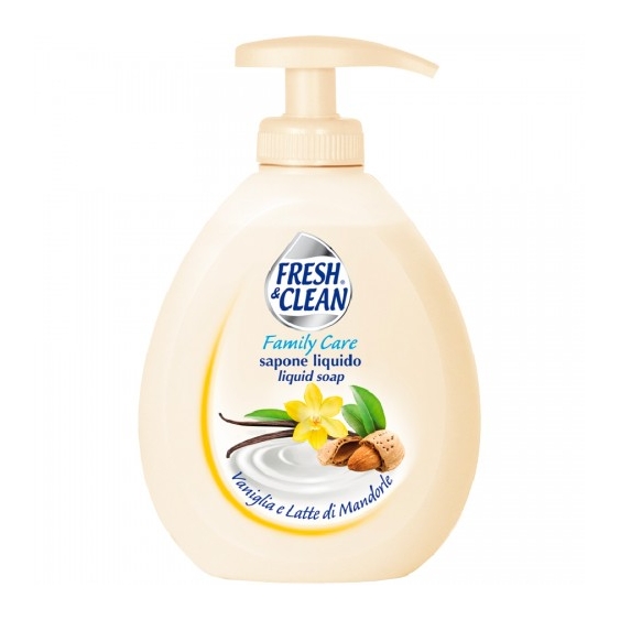 Fresh & Clean Family Care Sapone Liquido Alla Vaniglia E Latte Di Mandorle 300 Ml
