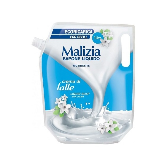Malizia Sapone Liquido Crema Di Latte Ricarica 1 Lt