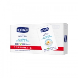 Mantovani Sapone Neutro Classico Con Latte Di Riso 3 Saponette Da 90 G