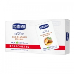 Mantovani Sapone Neutro Con Olio Di Argan Bio 3 Saponette Da 90 G
