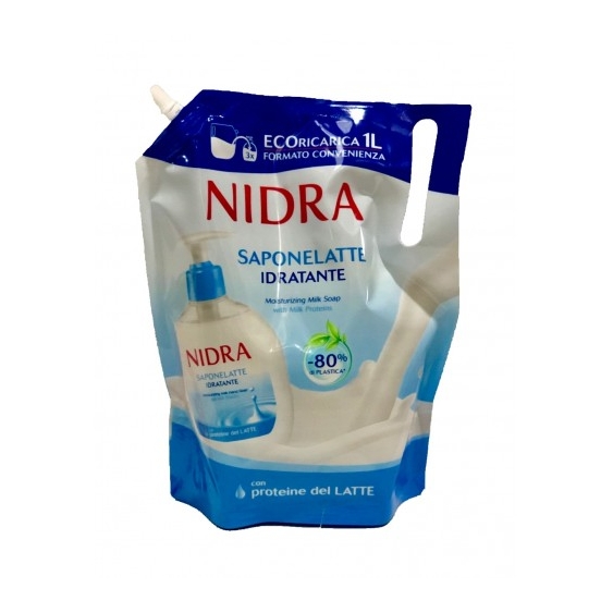 Nidra Saponelatte Idratante Liquido Eco Ricarica 1 Lt