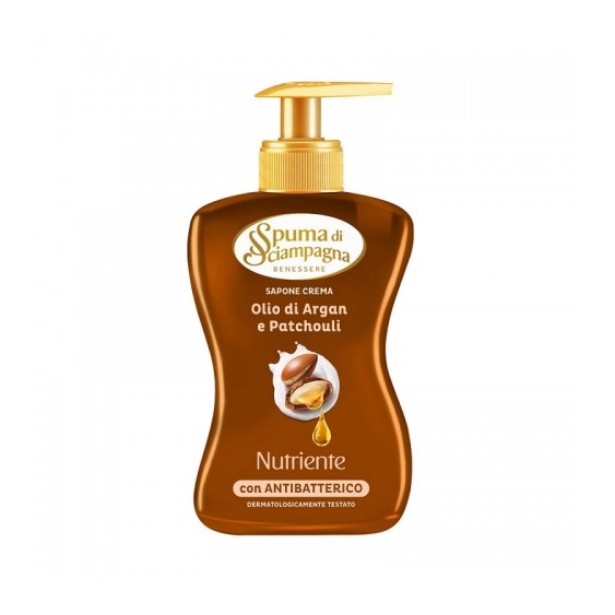 Spuma Di Sciampagna Sapone Crema Nutriente Olio Di Argan E Patchouli 300 Ml
