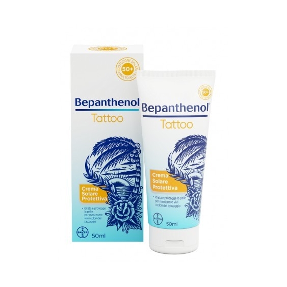 Bepanthenol Tattoo Crema Solare Protettiva Per Tatuaggi 50 Ml
