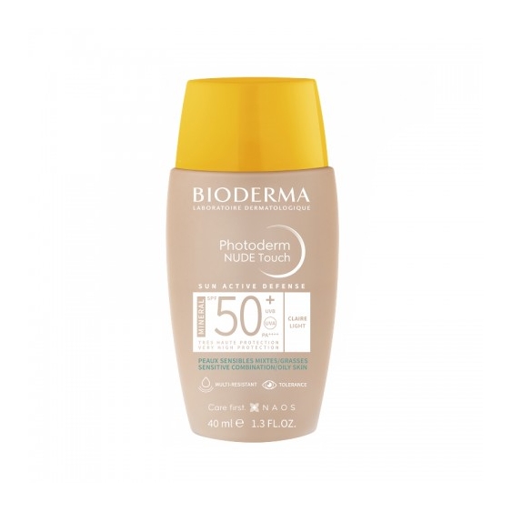 Bioderma Photoderm Nude Touch Mineral Spf50+ Claire Protezione Solare Colorata 40 Ml