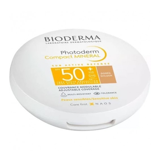Bioderma Photoderm Compact Minéral Spf50+ Protezione Solare Tonalità Dorata