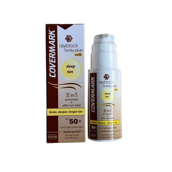 Covermark Rayblock Body Plus Milk Spf50+ Protezione Solare 100 Ml Deep Tan