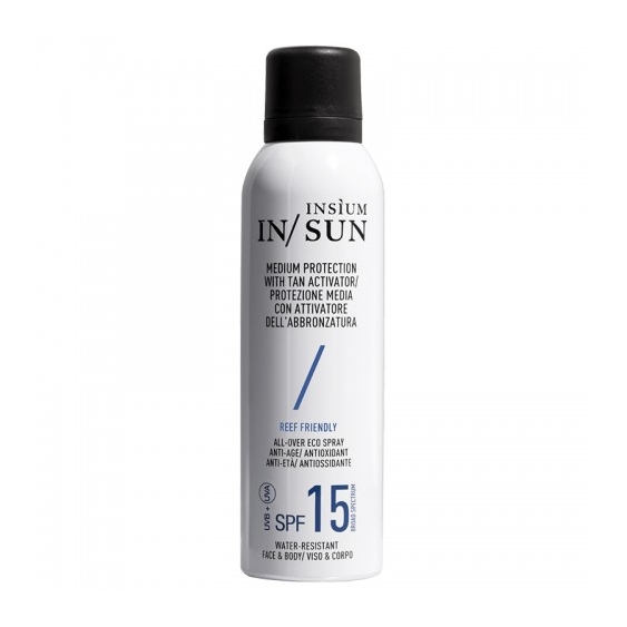 Insium In/ Sun Protezione Solare Media Spf15 Con Attivatore Dell'Abbronzatura 150 Ml Spray