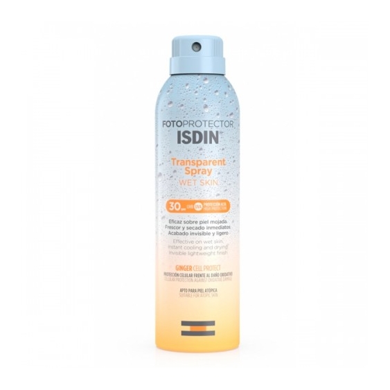 Isdin Fotoprotector Spf30 Spray Solare Trasparente Wet Skin 250 Ml