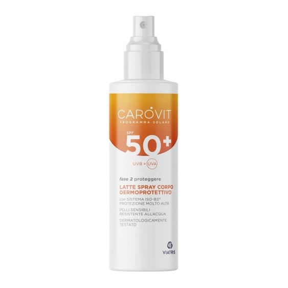Viatris Carovit Spf50+ Latte Solare Spray Per Il Corpo 200 Ml