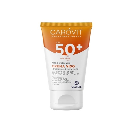Viatris Carovit Programma Solare Spf50+ Crema Solare Viso Per Pelli Sensibili 50 Ml