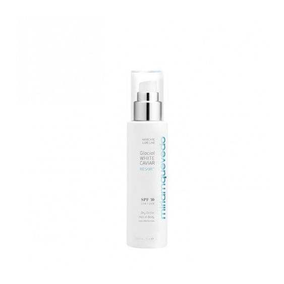 Miriamquevedo Glacial White Caviar Resort Spf30 Olio Solare Protettivo Per Capelli E Corpo 150 Ml