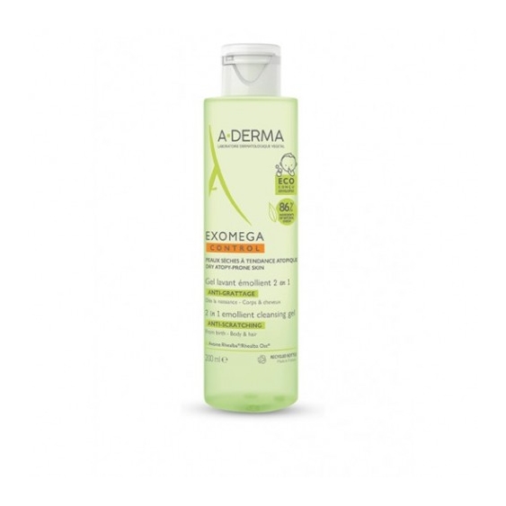 Aderma Exomega Control Gel Detergente 2In1 200 Ml