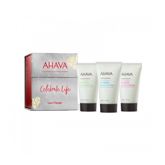Ahava Cofanetto Celebrate Life Love Triangle Trattamento Corpo Idratante E Nutriente