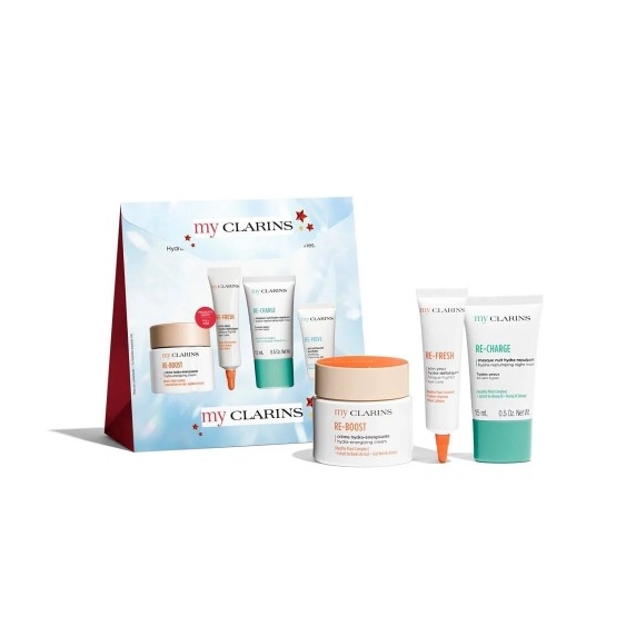 Clarins My Clarins Collection Cofanetto Idratante, Rimpolpante E Levigante