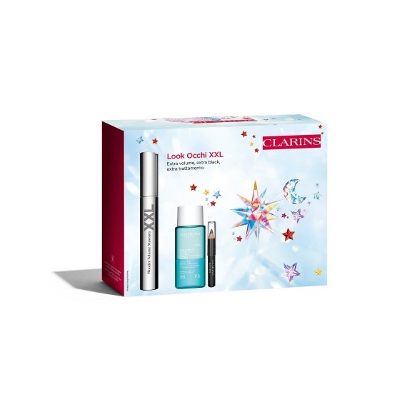 Clarins Cofanetto Sguardo E Ciglia Xxl Mascara + Matita Occhi + Struccante