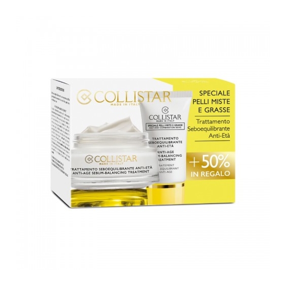 Collistar Cofanetto Trattamento Sebo-Equilibrante Anti-Età 50 Ml + Travel Size 25 Ml