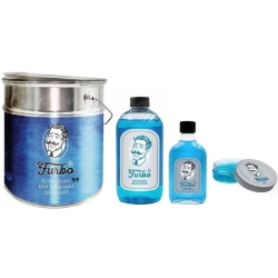 Furbo Cofanetto Vintage Blu Prodotti Per La Cura Di Barba E Capelli