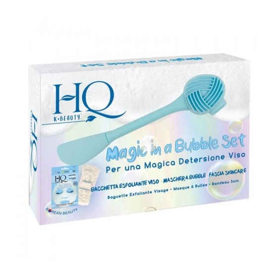 Hq Kit Magic In A Bubble Maschera Purificante + Bacchetta Esfoliante + Fascia Skincare
