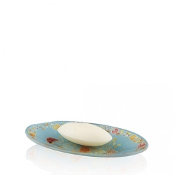 Ortigia Cofanetto Regalo Florio Sapone Bagno + Piattino In Vetro Decorato