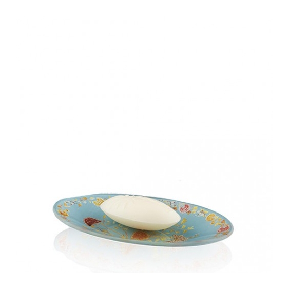Ortigia Cofanetto Regalo Florio Sapone Bagno + Piattino In Vetro Decorato