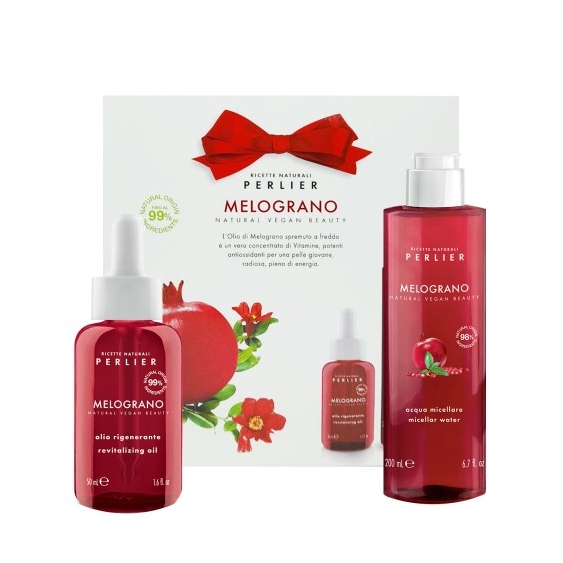Perlier Cofanetto Melograno Olio Rigenerante 50Ml + Acqua Micellare 200Ml