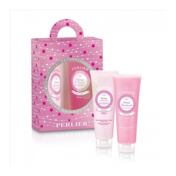 Perlier Cofanetto Natalizio Bagno Schiuma + Crema Corpo Fresia