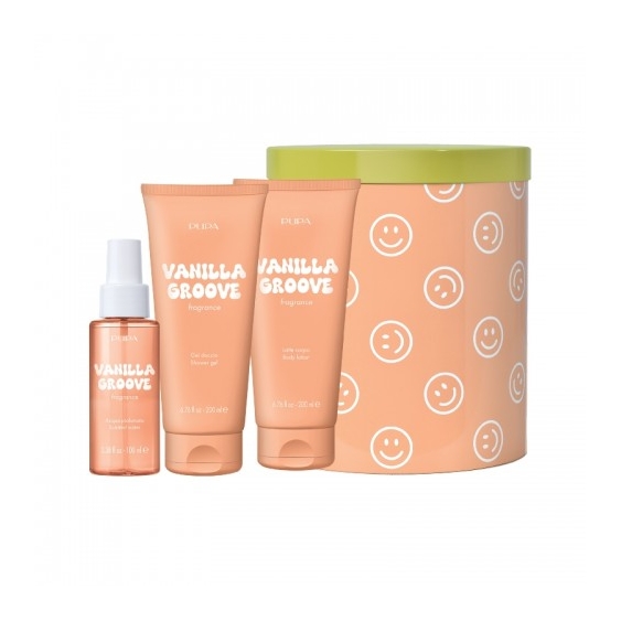 Pupa Happy Box Kit 4 Gel Doccia 200 Ml + Latte Corpo 200 Ml + Acqua Profumata 100 Ml N.006 Vanilla Groove