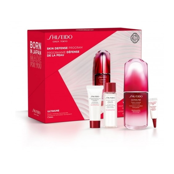 Shiseido Cofanetto Skin Defence Program Siero Viso+Siero Contorno Occhi+Attivatore+Detergente