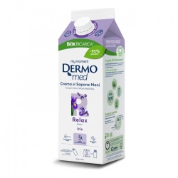 Dermomed Relax Crema Di Sapone Mani All'Iris Ecoricarica Da 900 Ml