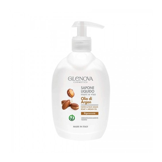 Glenova Sappne Liquido Per Mani E Viso Con Olio Di Argan Rigenerante 500 Ml