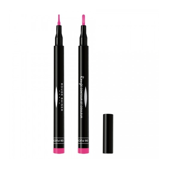 Rouge Baiser Rouge Contour Et Couleur Pennarello Labbra N. 8 Fuchsia