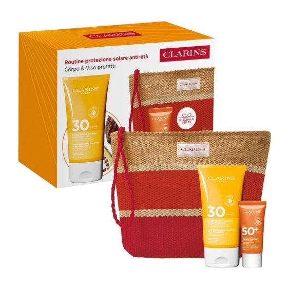 Clarins Crema Solare Corpo SPF30 150 ml + Crema Solare Viso SPF50+ 30 ml Kit Solari