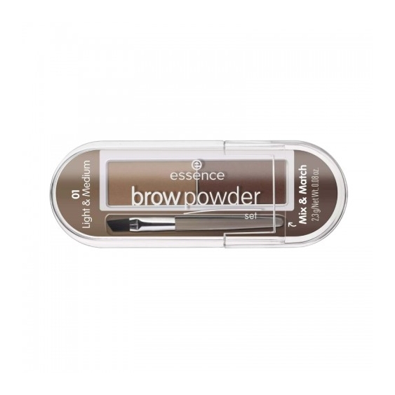 Essence Brow Powder Set Per Sopracciglia N.01 Light & Medium