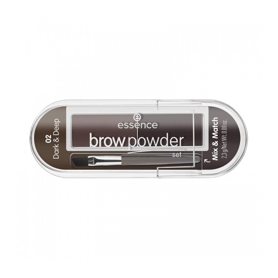 Essence Brow Powder Set Per Sopracciglia N.02 Dark & Deep